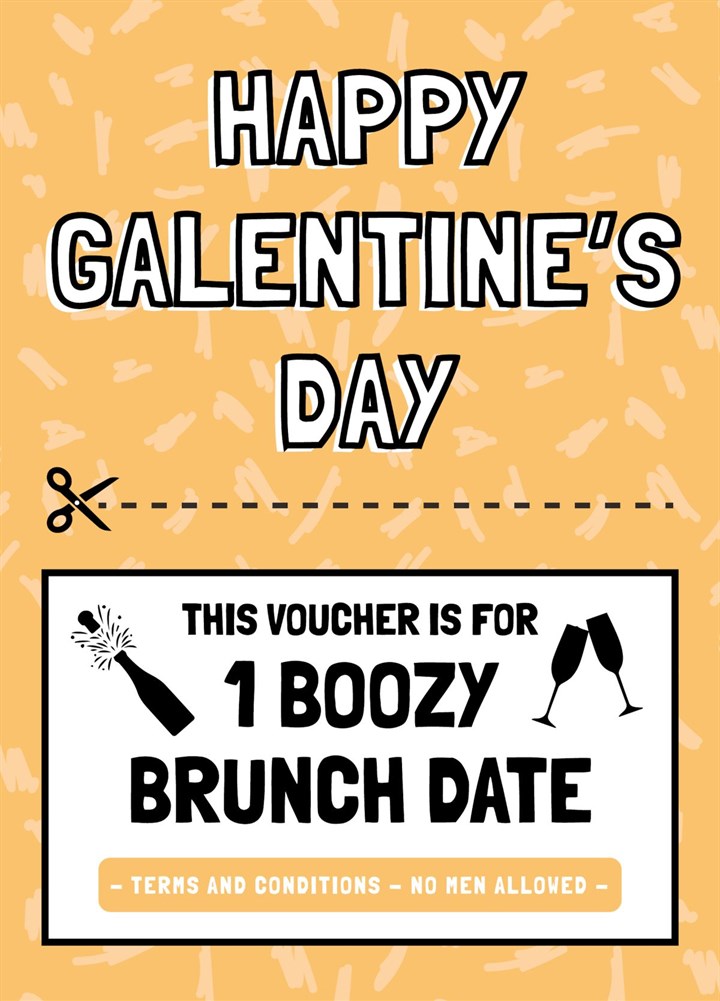 Galentine's Boozy Brunch Voucher Card