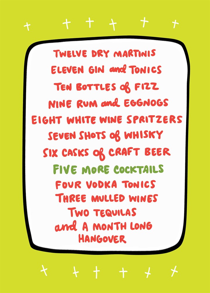 12 Days Of Drinking Card