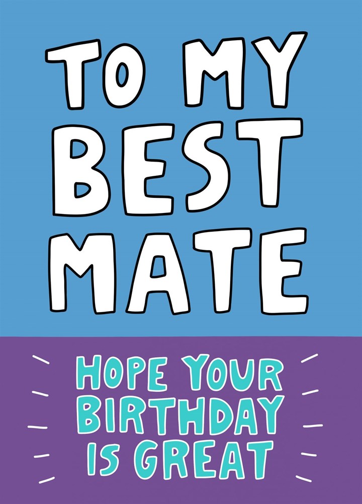 Best Mate Birthday Card