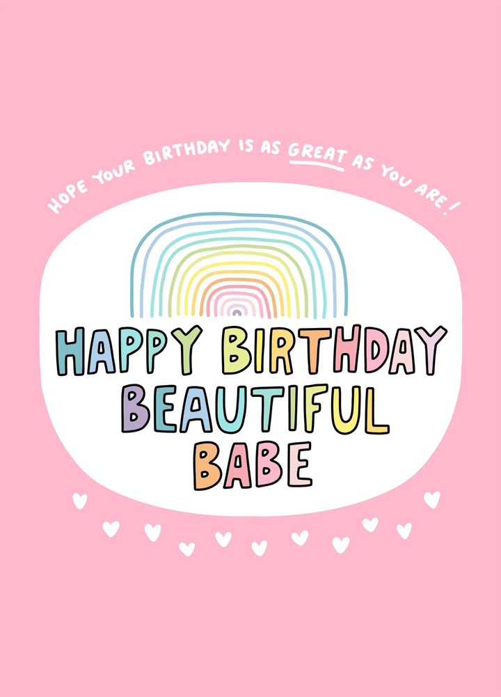 Happy Birthday Beautiful Babe Birthday Card