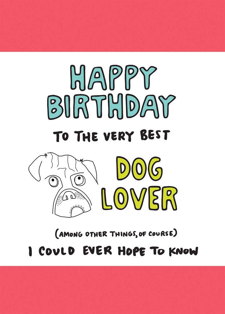 Very Best Dog Lover Card