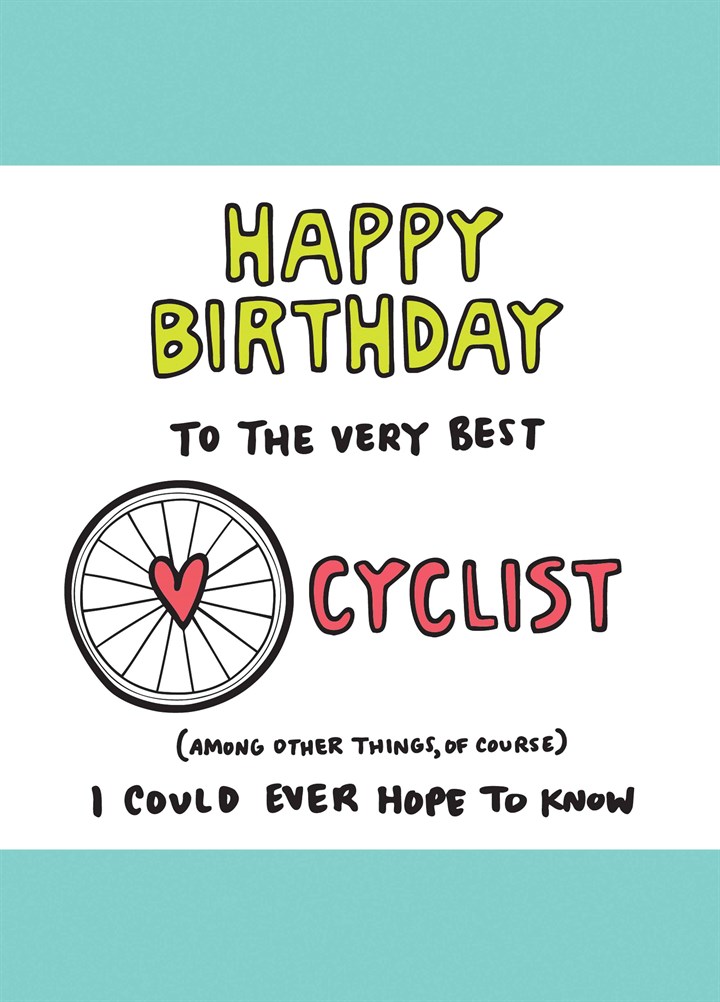 Very Best Cyclist Card