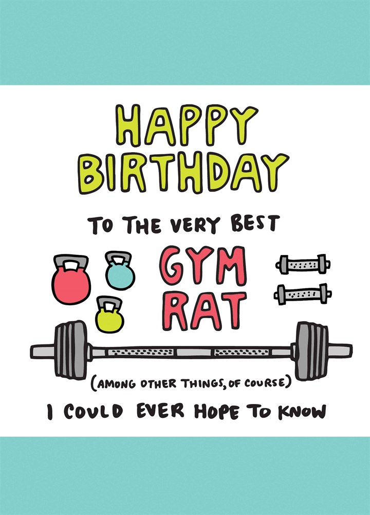 Very Best Gym Rat Card