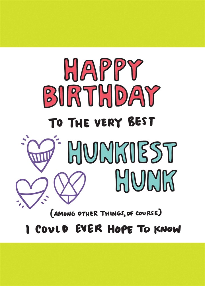 Hunkiest Hunk Card