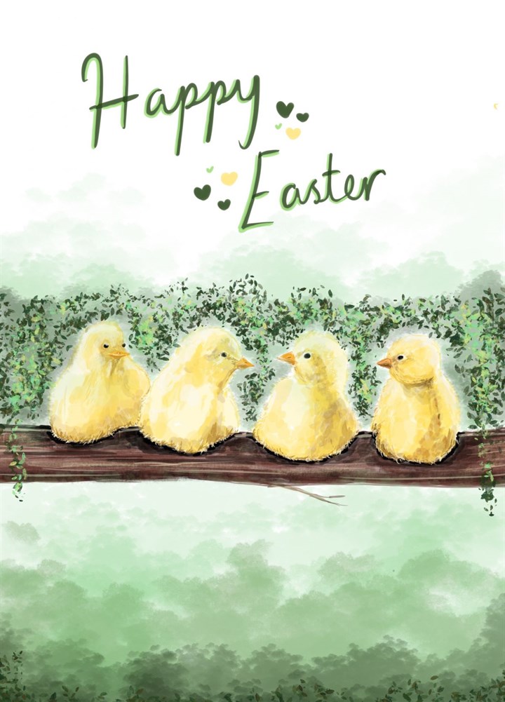 Spring Easter Chicks! Card