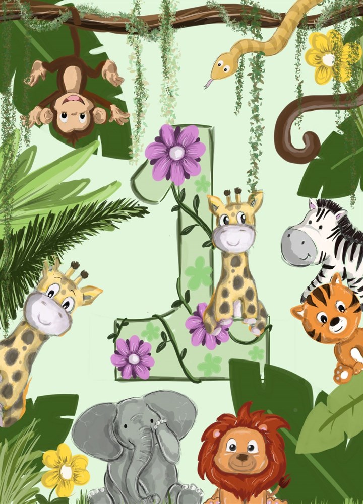First Birthday Jungle Card! Card