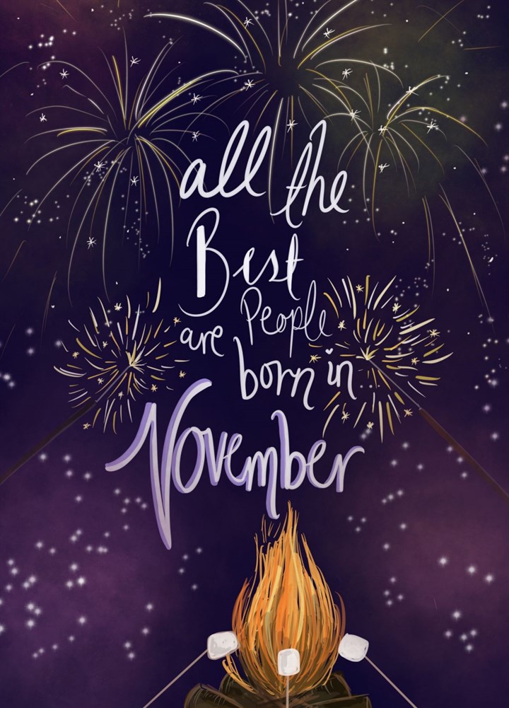All The Best People Are Born In November Card