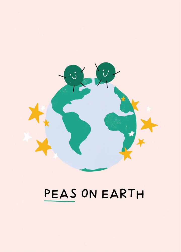 Peas On Earth Christmas Pun Card
