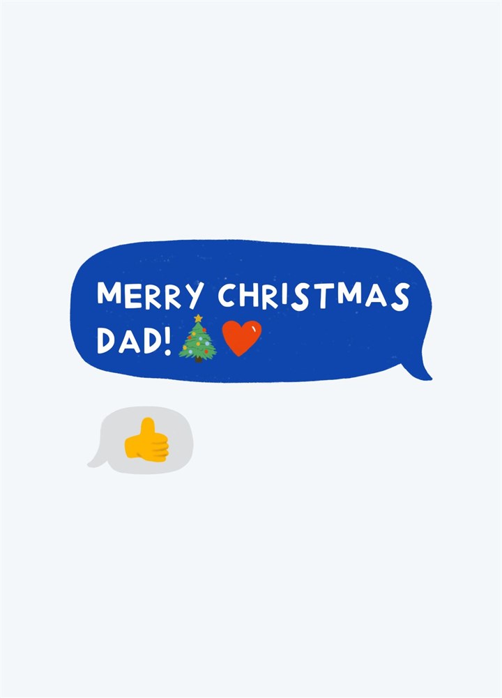 Classic Dad Thumbs Up Christmas Card