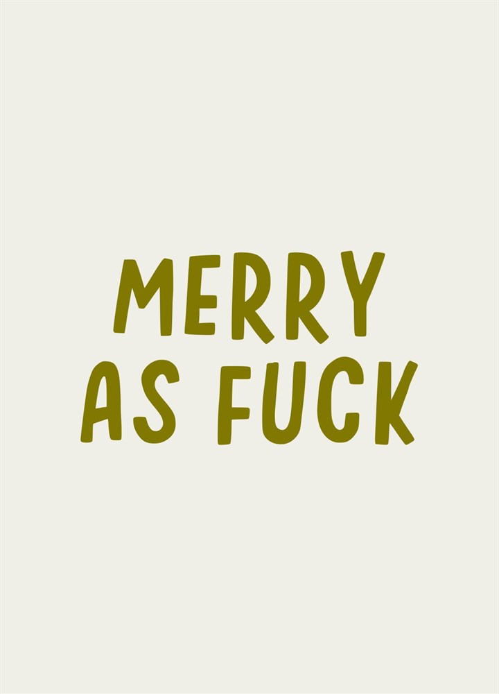 Merry As Fuck, Rude Christmas Card