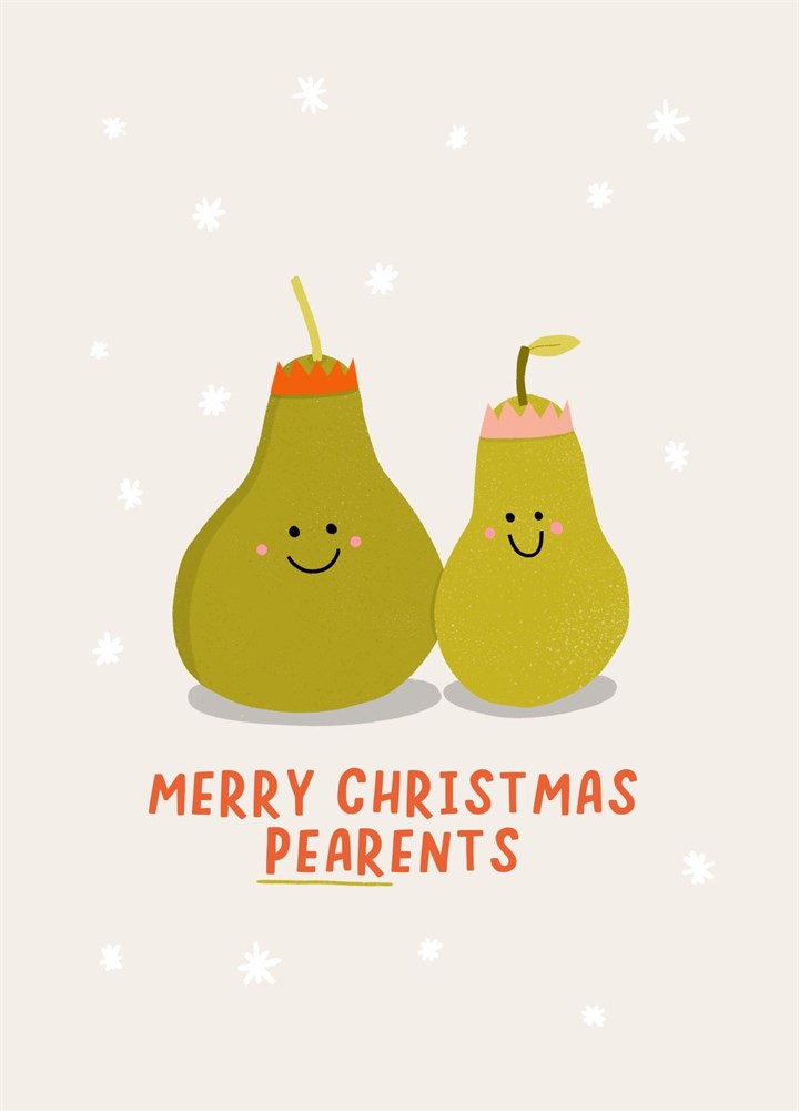 Merry Christmas Pearents Card To Parents