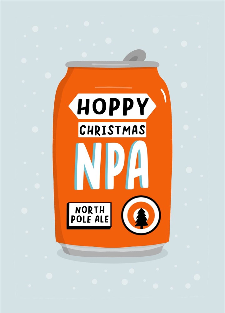 Hoppy Christmas, Funny Beer IPA Christmas Card
