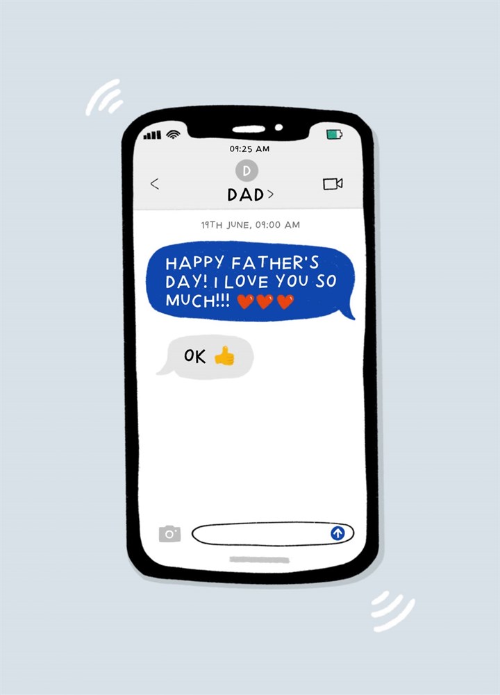 Classic Dad Text Message Father's Day Card