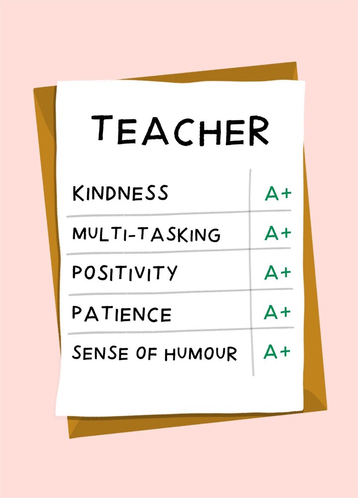 A+ Teacher Report Card