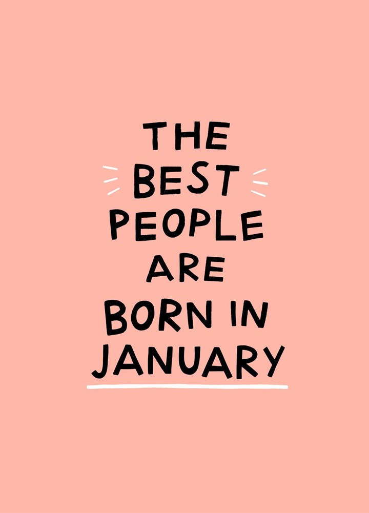 Funny Birthday Card For January Babies