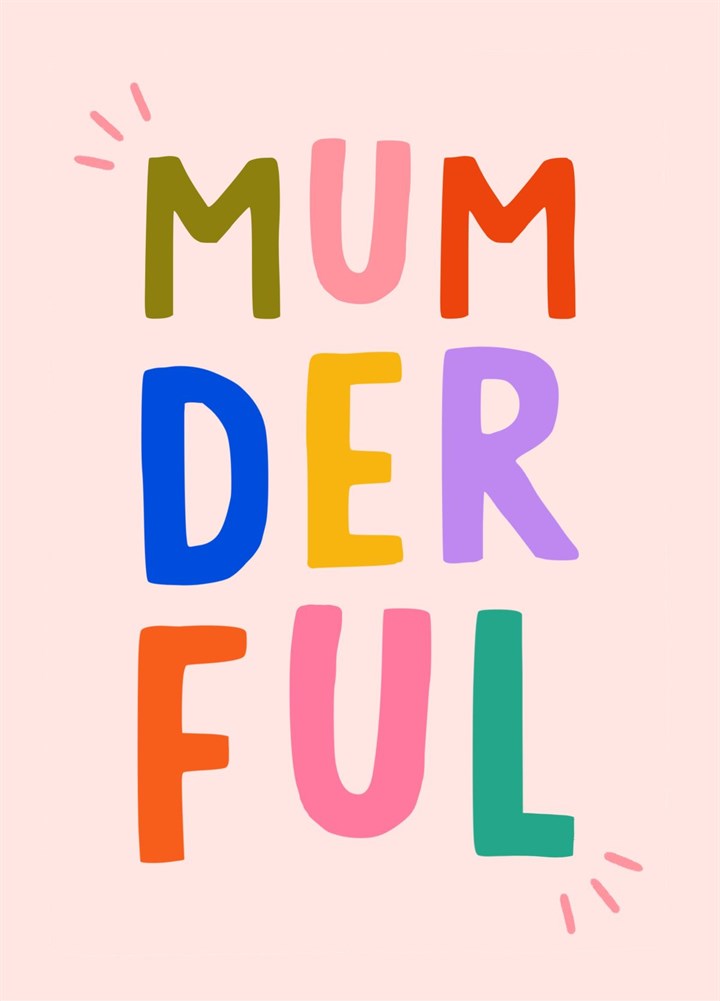 Mumderful! Wonderful Mum Card, For Mother's Day
