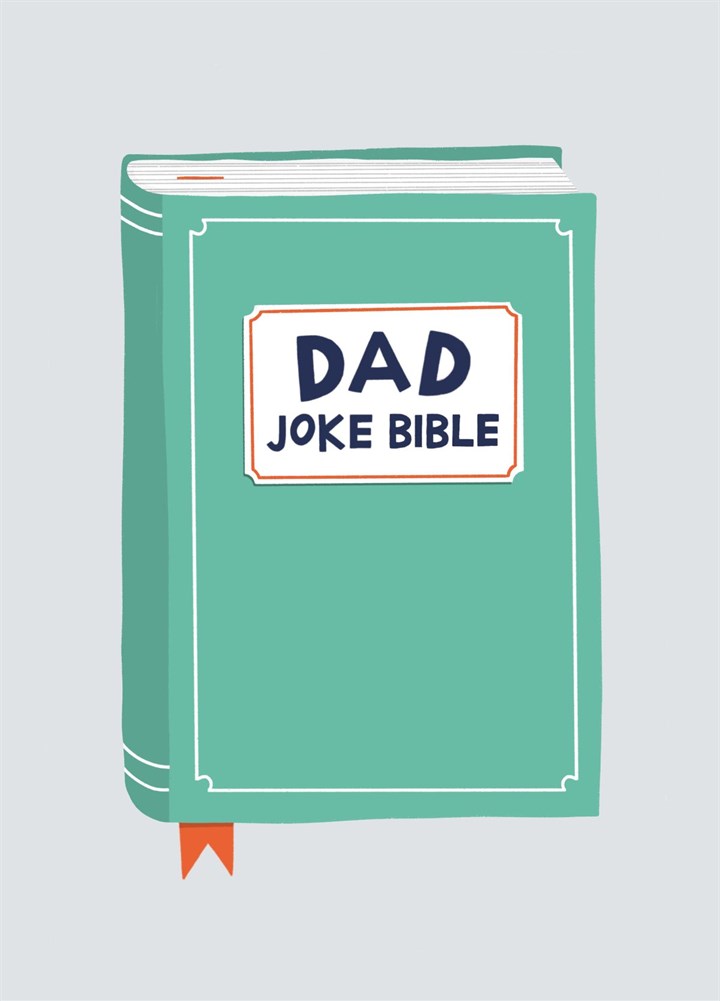 Dad Joke Bible, Funny Dad Joke Father's Day Card