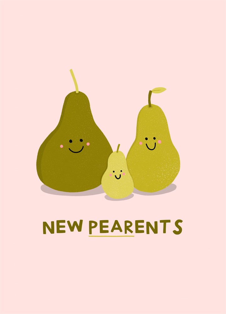 New Pearents- New Baby Pear Pun Card