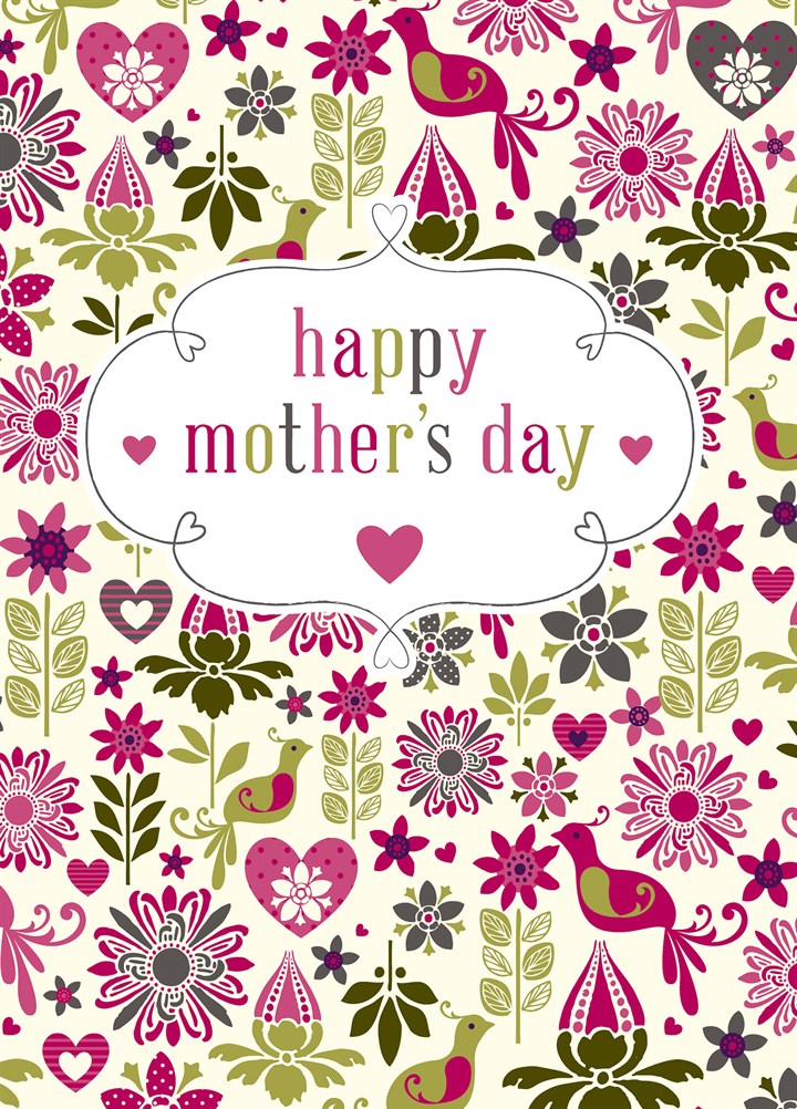Patterned Mother's Day Card