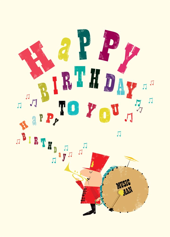 Marching Happy Birthday Card