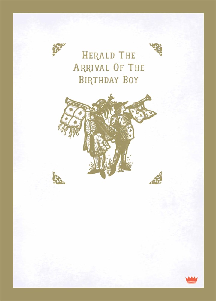 Herald Arrival Of The Birthday Boy Card