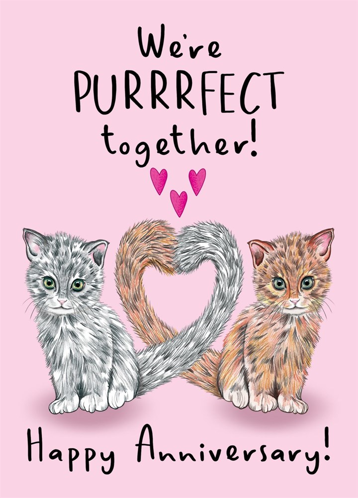 We're Purrrfect Together Card
