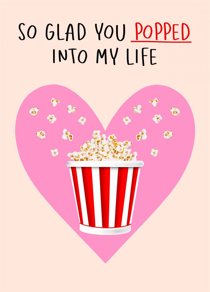Funny Popcorn Valentine's Anniversary Card