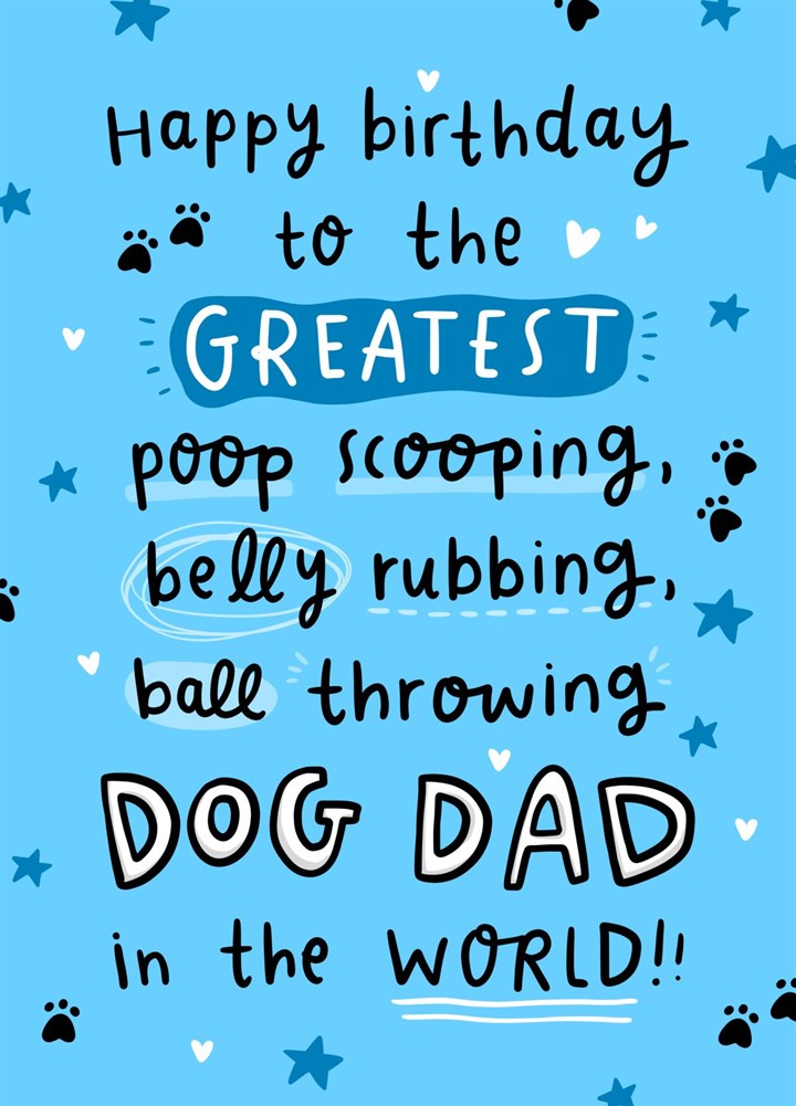 Greatest Dog Dad In The World Card