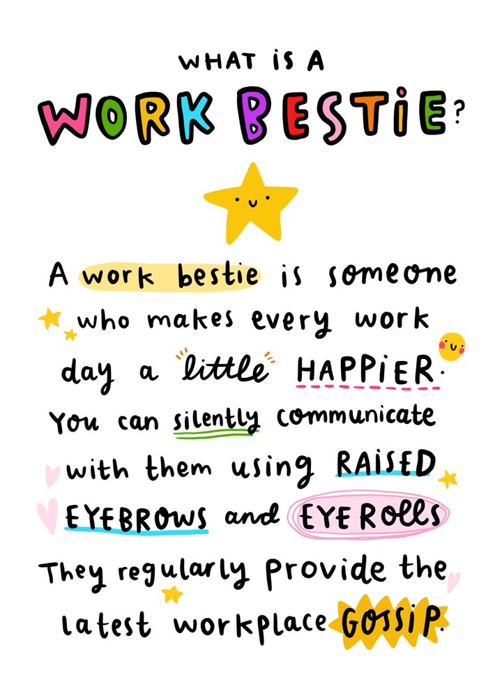 Work Bestie Card