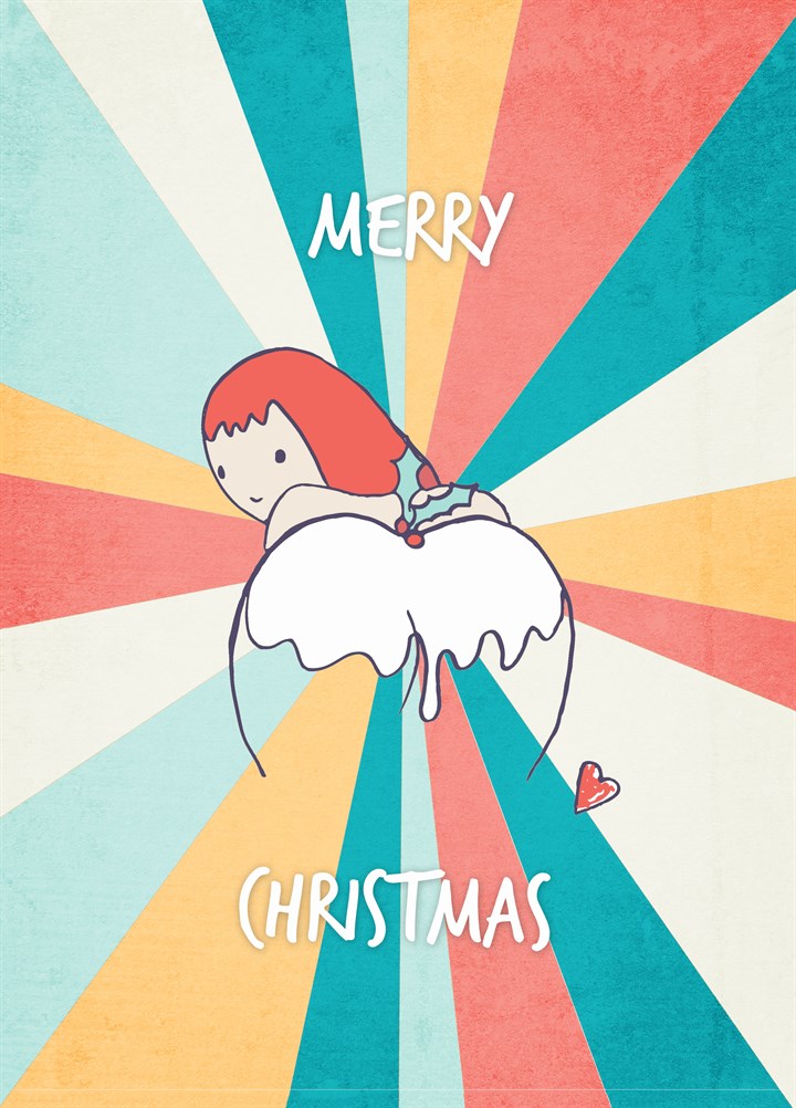 Merry Christmas Cheeky Pudding Card
