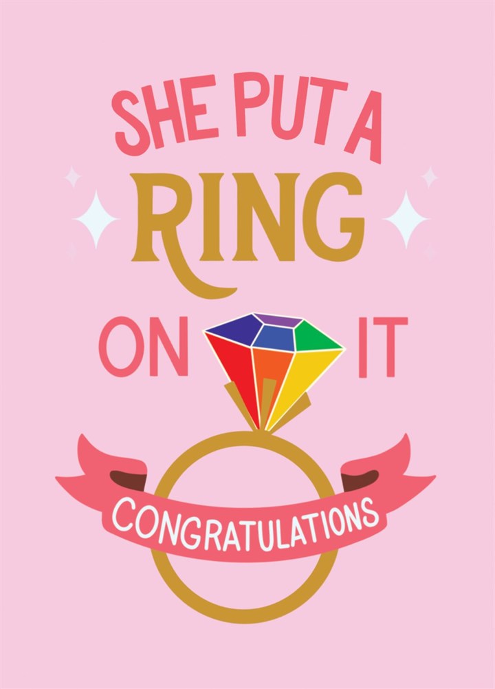 She Put A Ring On It Engagement Card