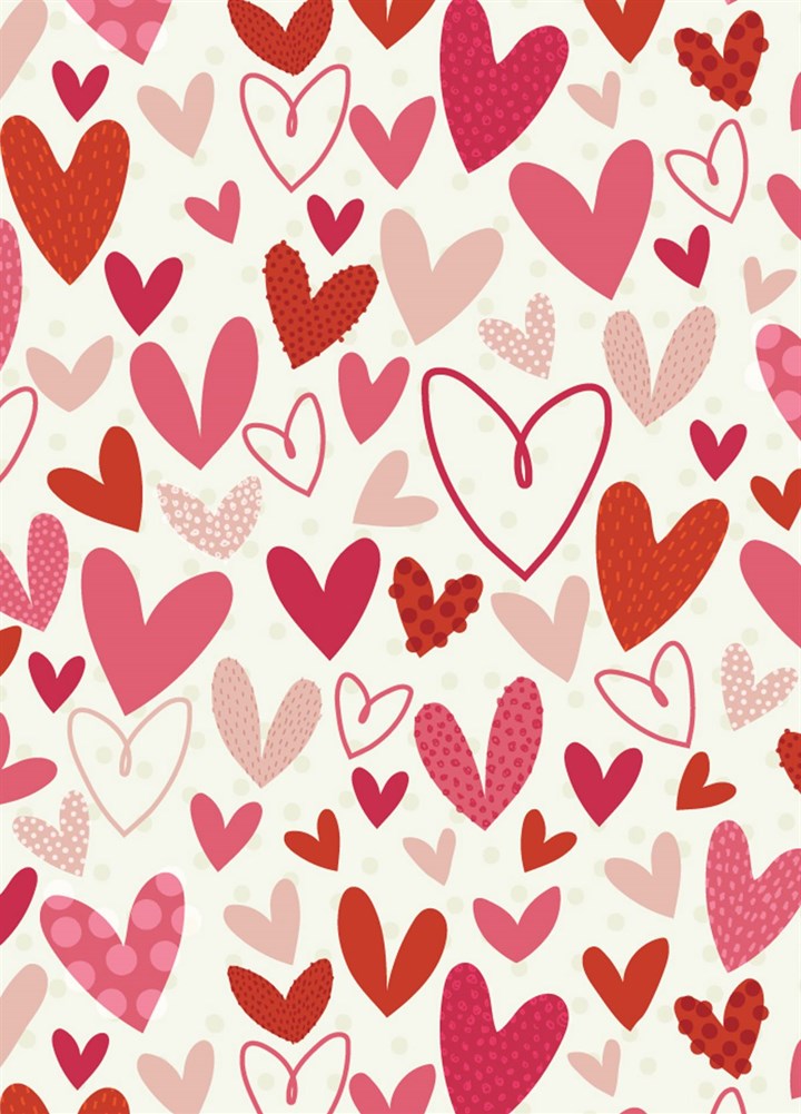 Polka Dot Hearts Valentine's Card