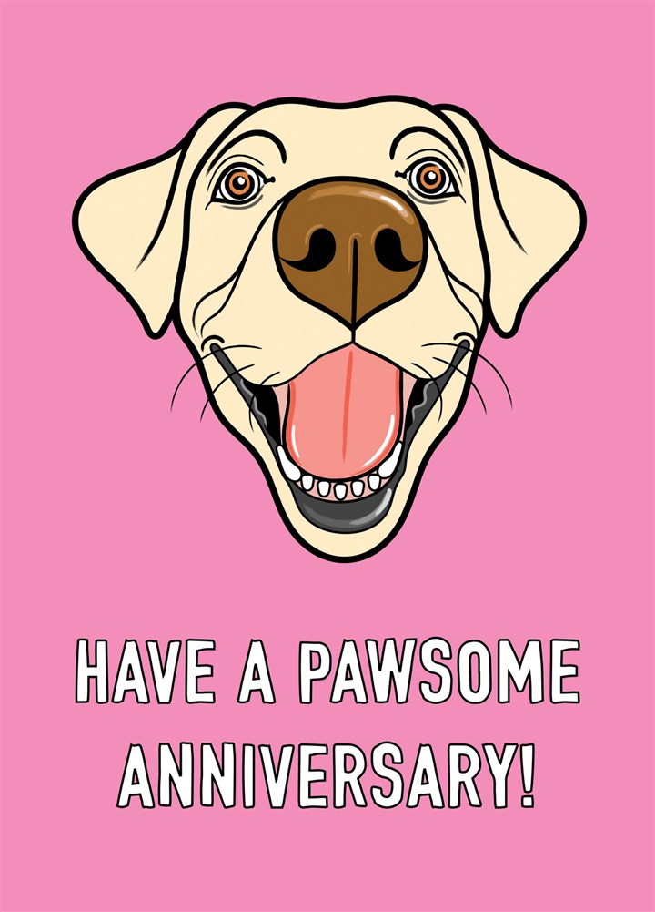 Labrador Dog Anniversary Card