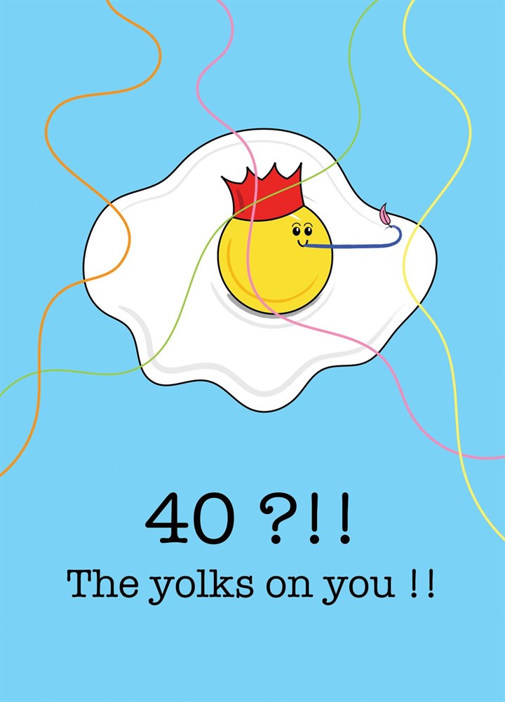 Funny Egg 40th Birthday Card