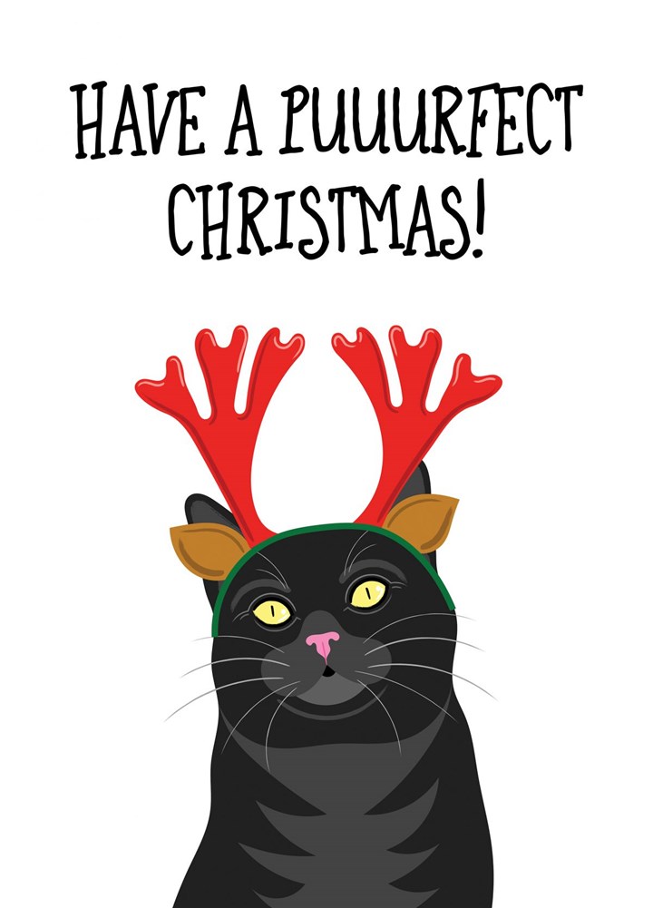 Puuurfect Cat Christmas Card