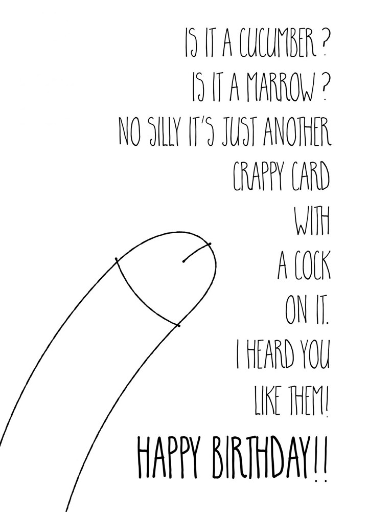 Another Birthday Card With A Cock On It Card