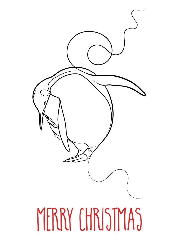 Dancing Penguin Card