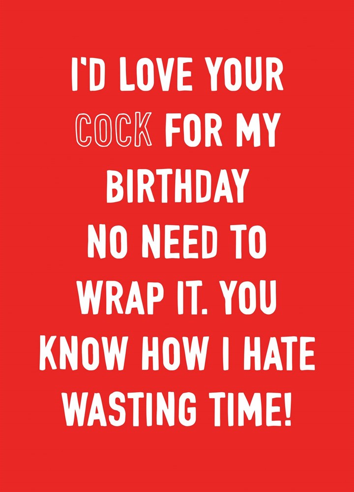 Birthday Cock Card