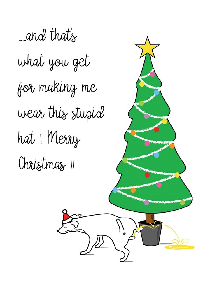 Pissing On The Christmas Tree Card