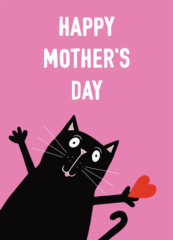 Black Cat Mother's Day Card