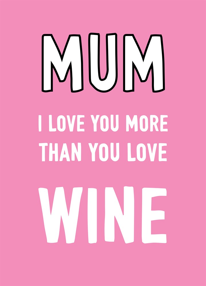 Wine Loving Mum Card