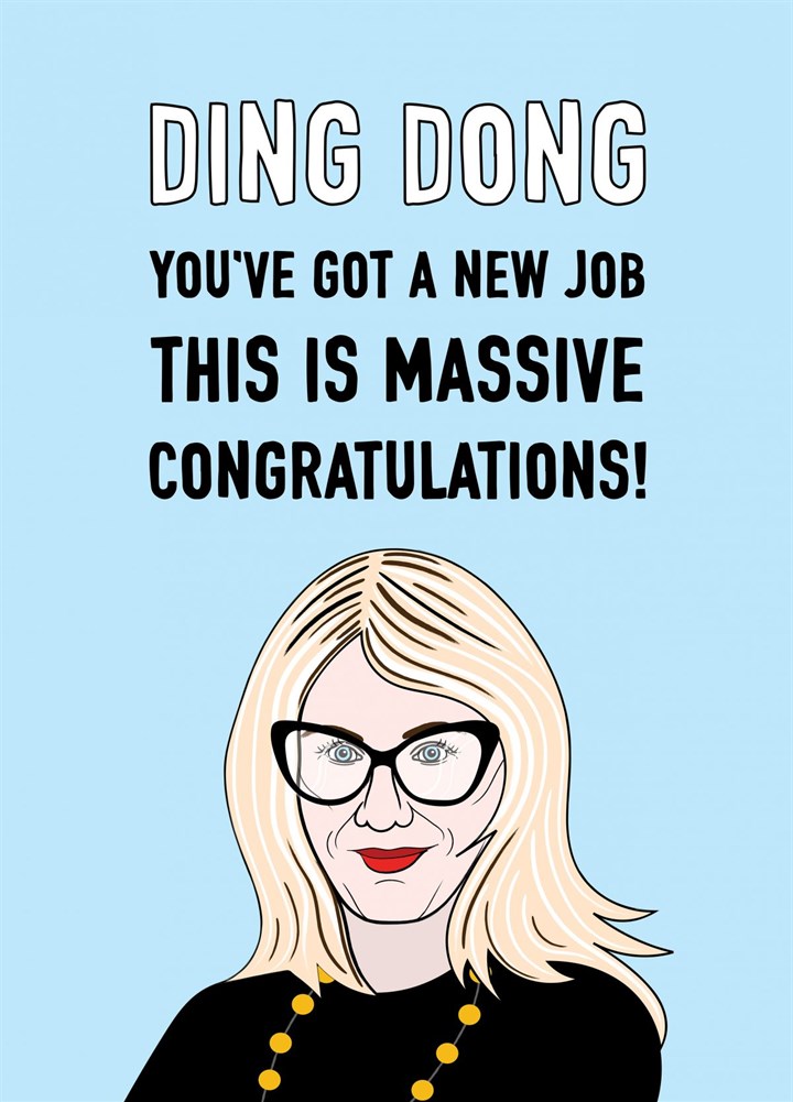 Ding Dong New Job Congratulations Card