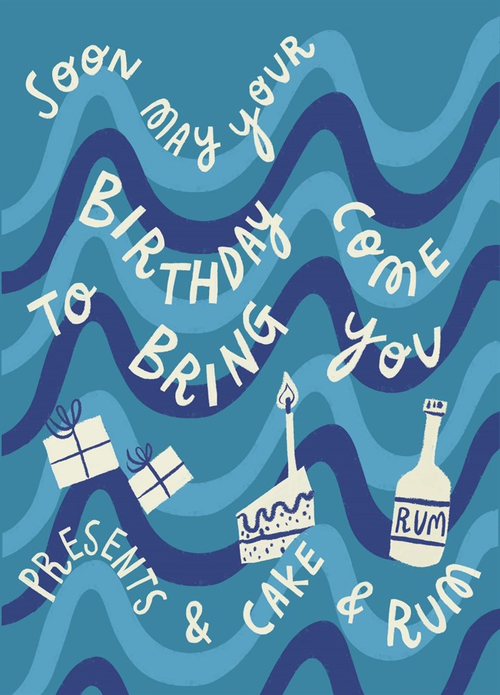Sea Shanty Birthday (To Bring You Presents & Cake & Rum) Card