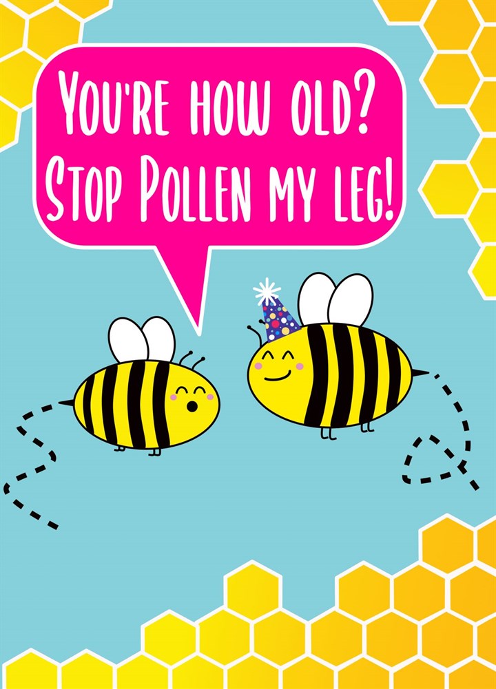 Stop Pollen My Leg Card