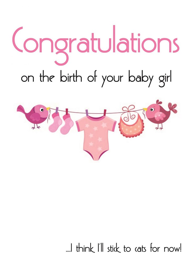 Congrats On Your New Baby Girl Card