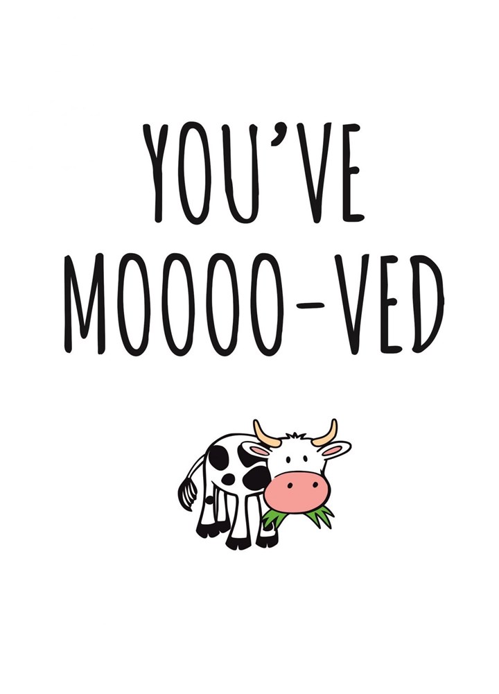 You've Moooo-Ved Card