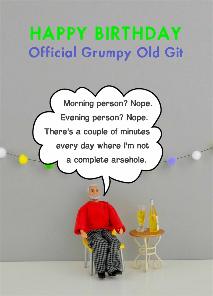 Official Grumpy Old Git Card | Scribbler