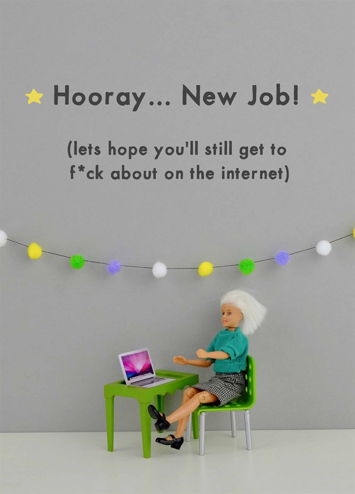 Hooray New Job Card