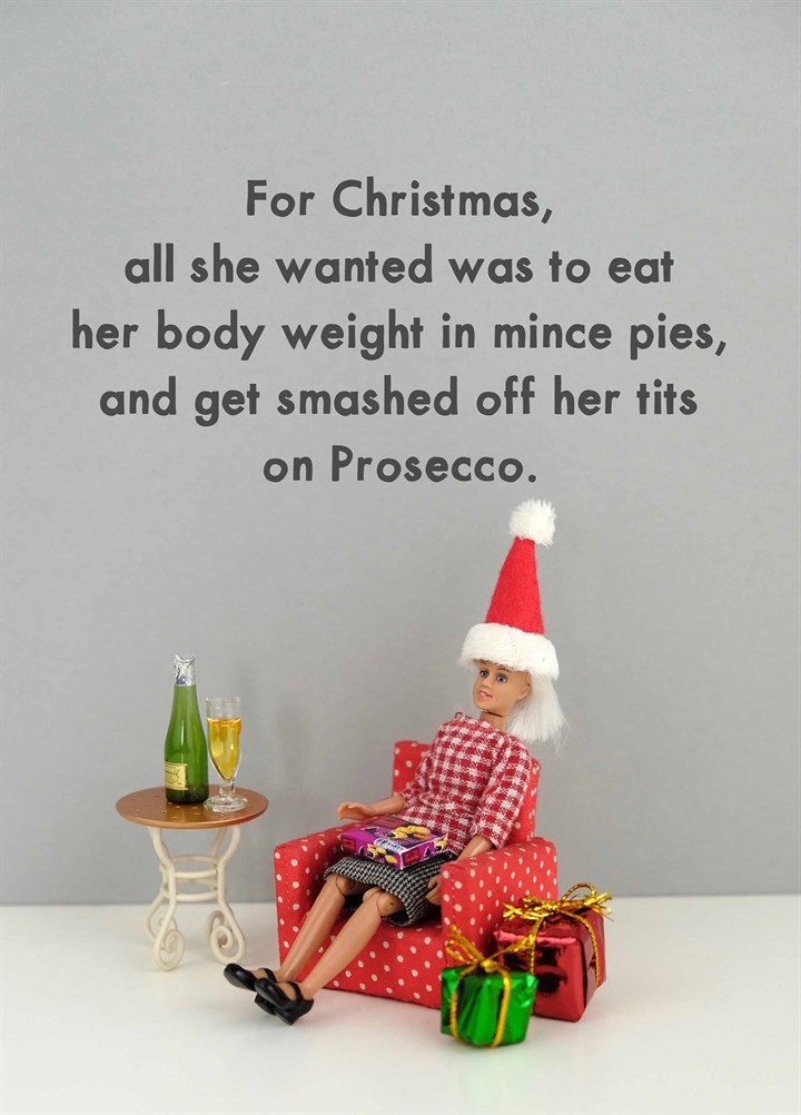 Christmas Pies And Prosecco Card