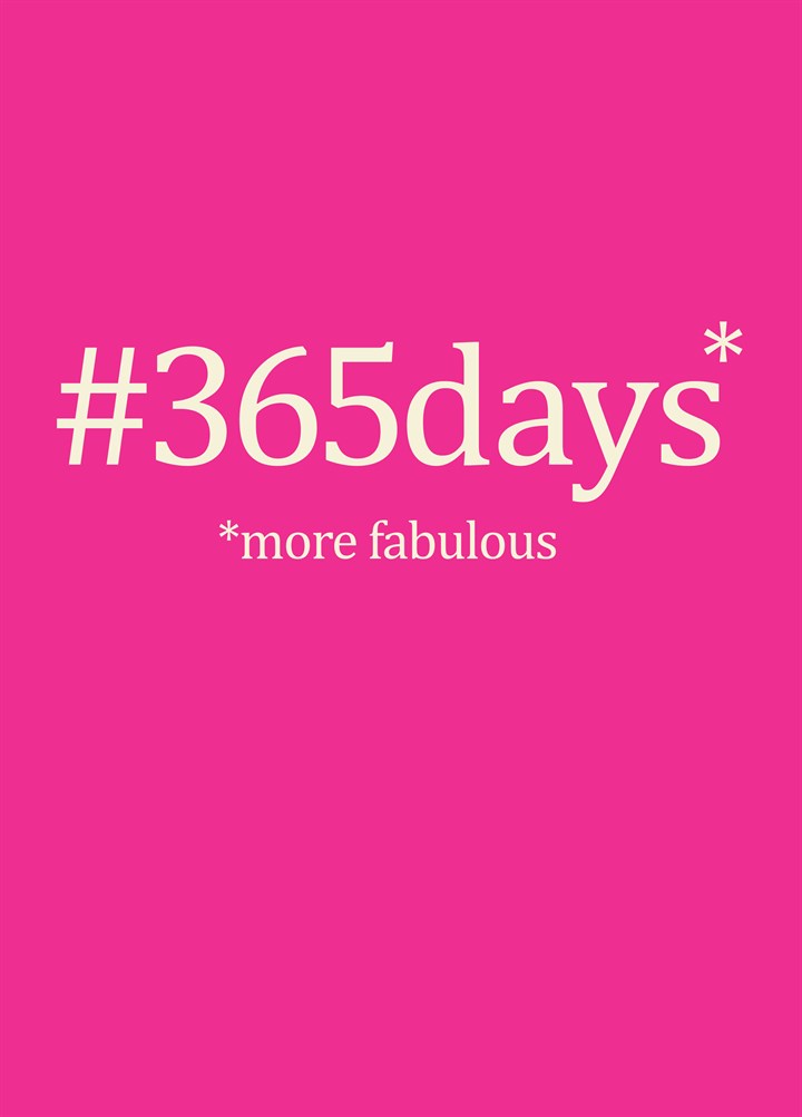 #365Days More Fabulous Card